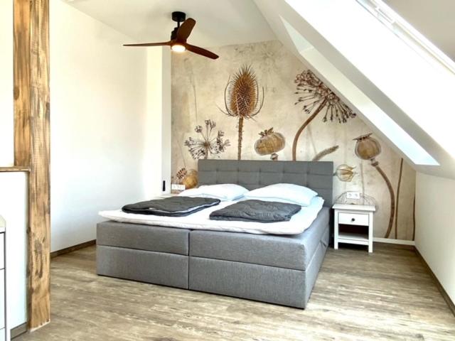 Postel nebo postele na pokoji v ubytování Spreewald - Ferienhaus - Wilhelmine