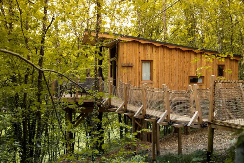 Zahrada ubytování Nid'en'Ô cabanes et spa Lot et Dordogne