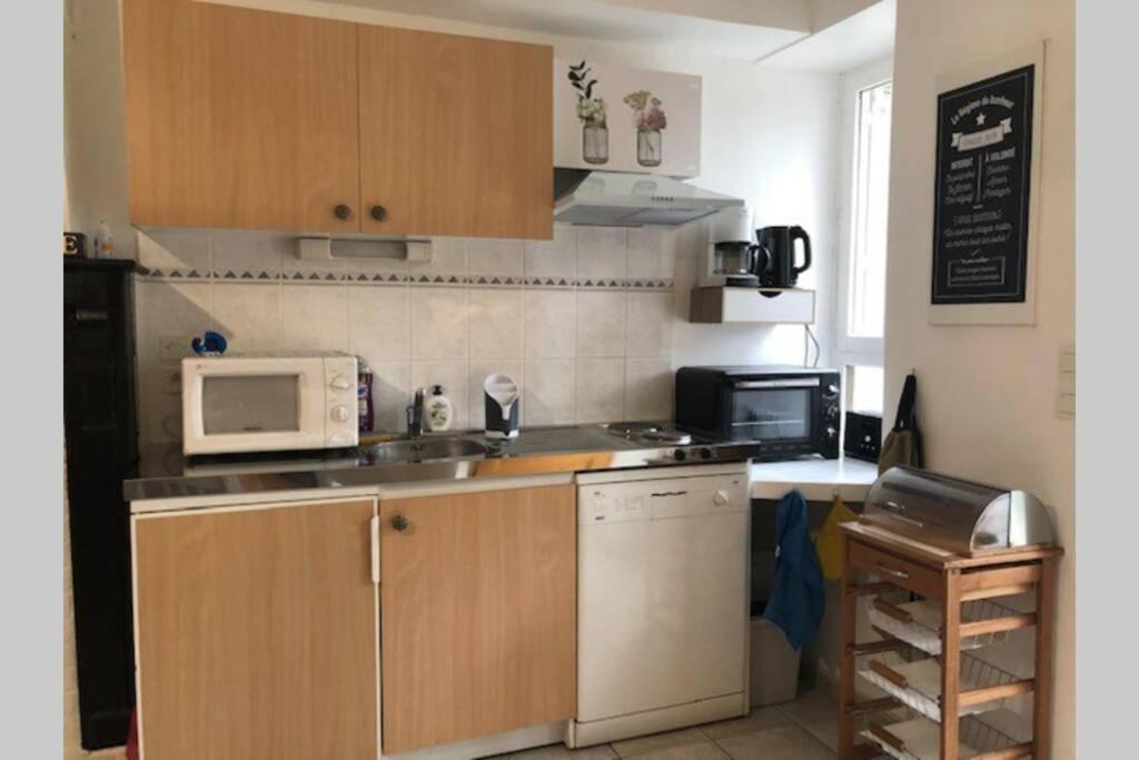 Kuchyň nebo kuchyňský kout v ubytování Mon p'tit cocon