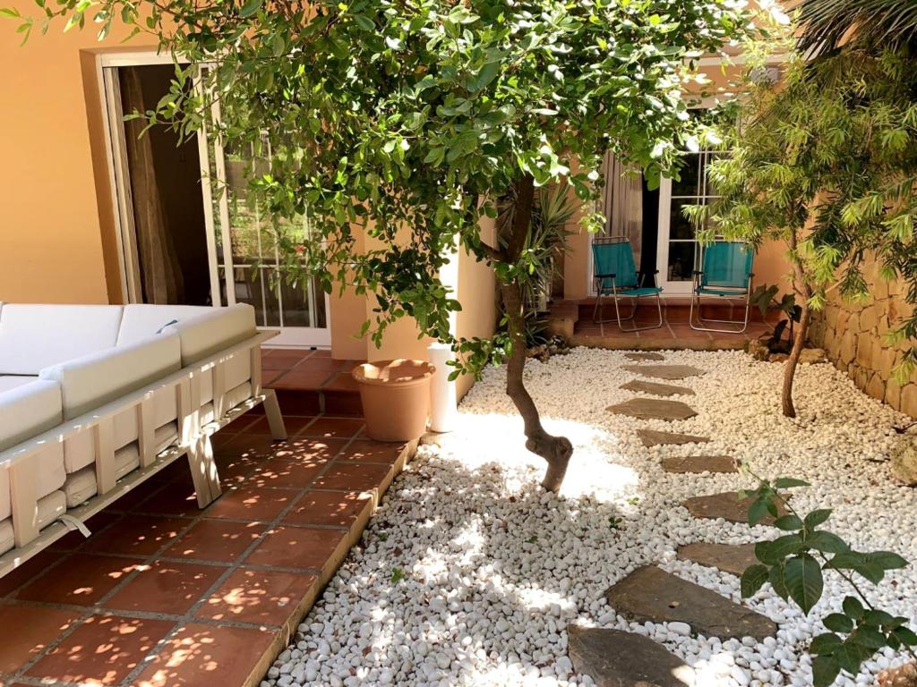 Zahrada ubytování Marbella playa Residencial con piscina