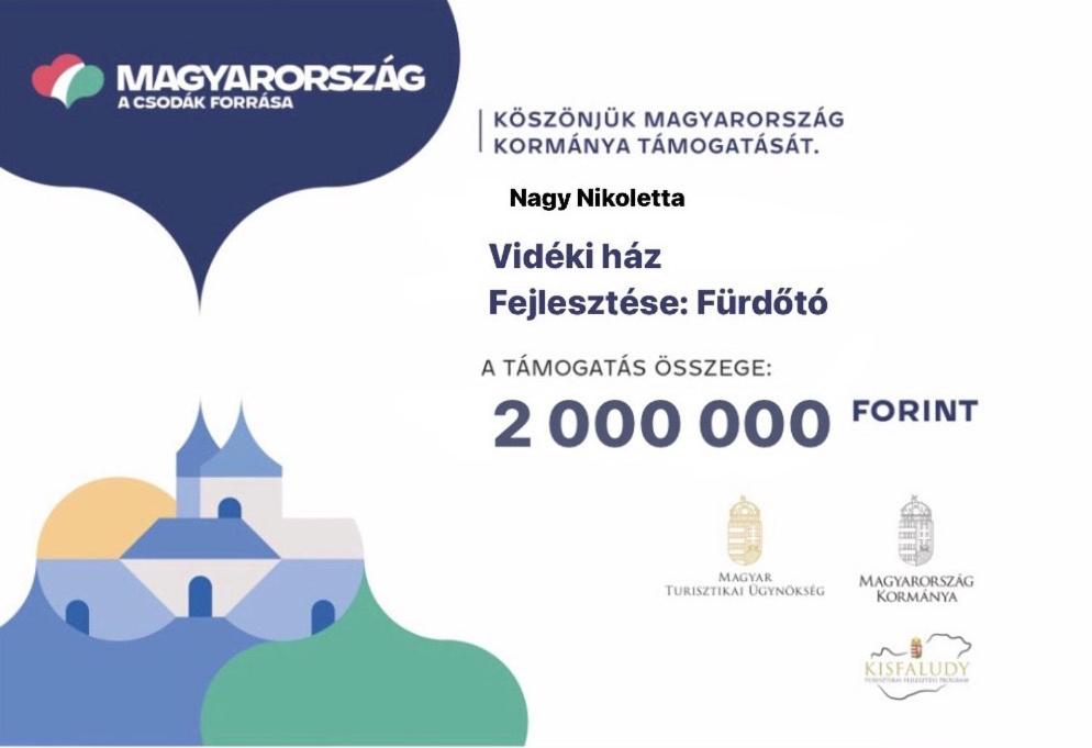Certifikát, hodnocení, plakát nebo jiný dokument vystavený v ubytování Vidéki Ház-Őrség
