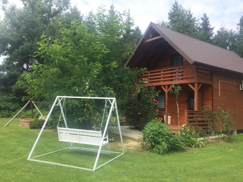 Vonkajšia záhrada v ubytovaní Domek Nad Brzegiem