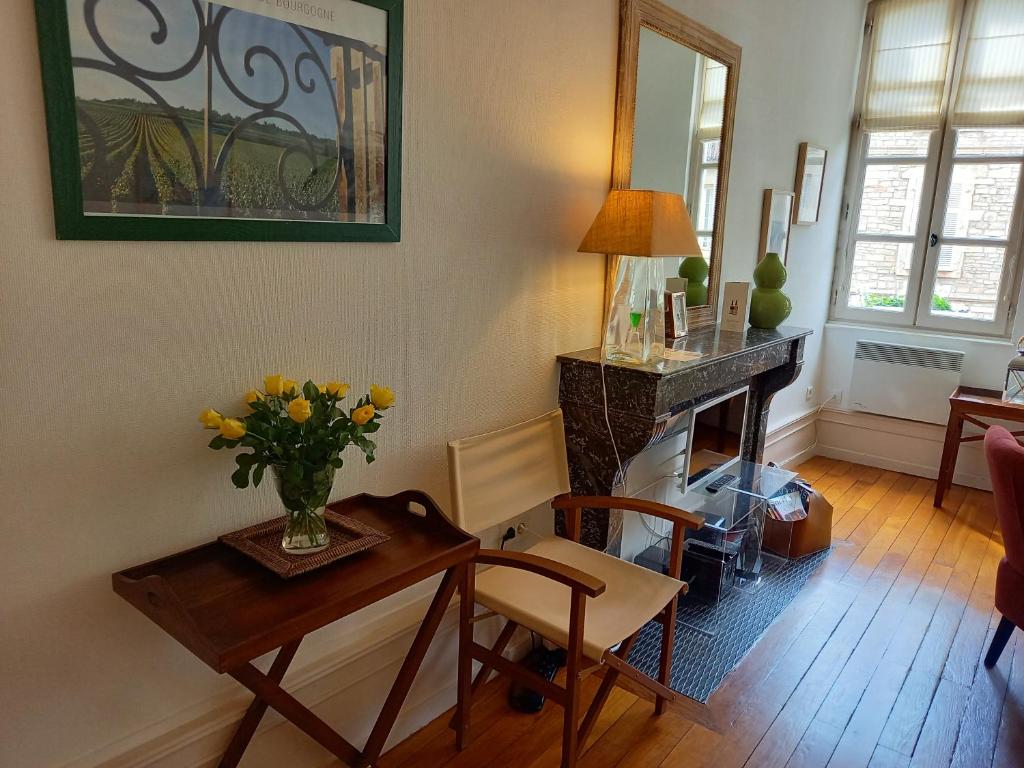 Posezení v ubytování Beaune City Suite