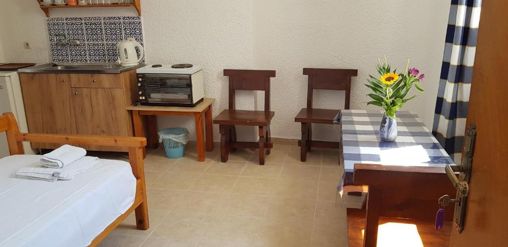 Kuchyň nebo kuchyňský kout v ubytování Sailors Apartments