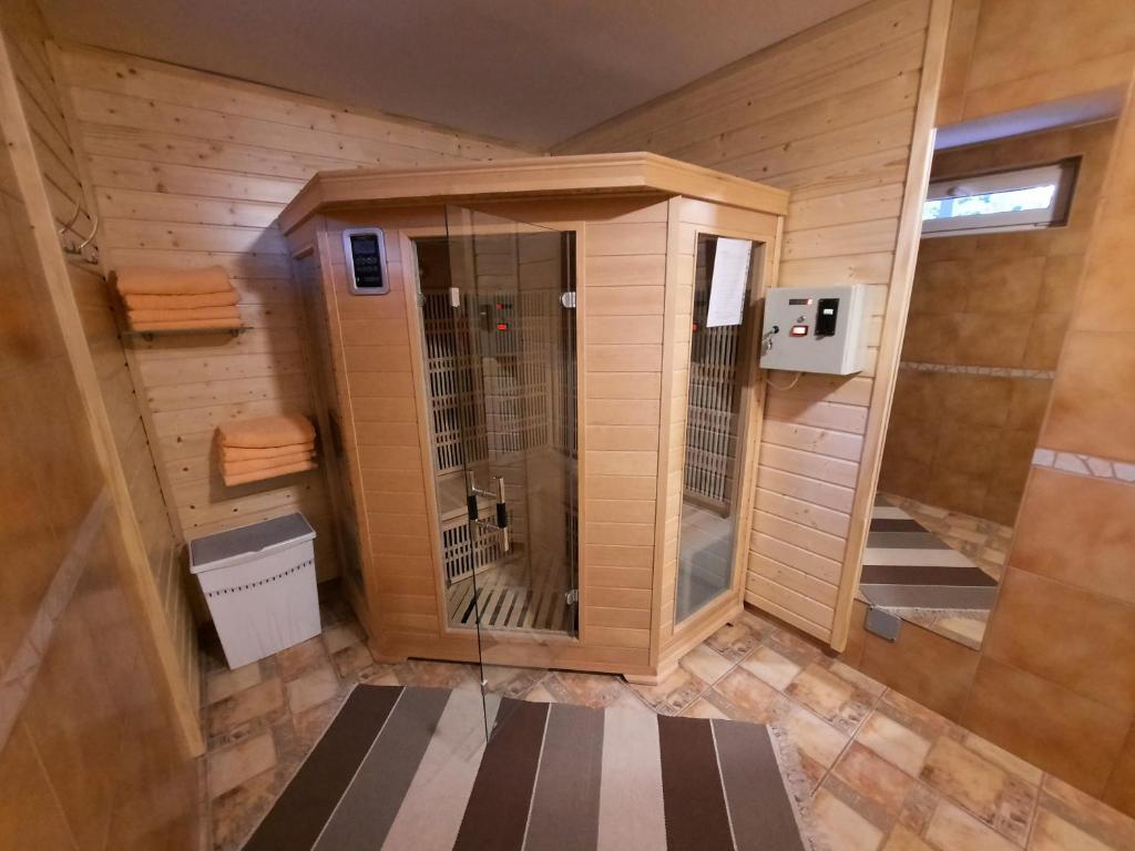 Kúpeľňa v ubytovaní Öreghegy Vendégház