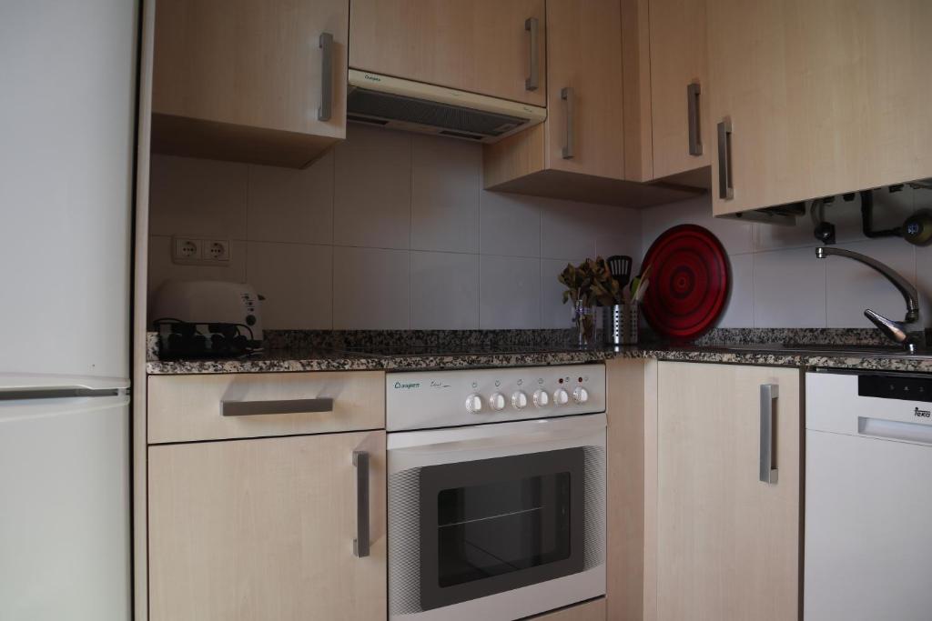 Kuchyň nebo kuchyňský kout v ubytování Apart 52 m2 en Sabaris-Baiona