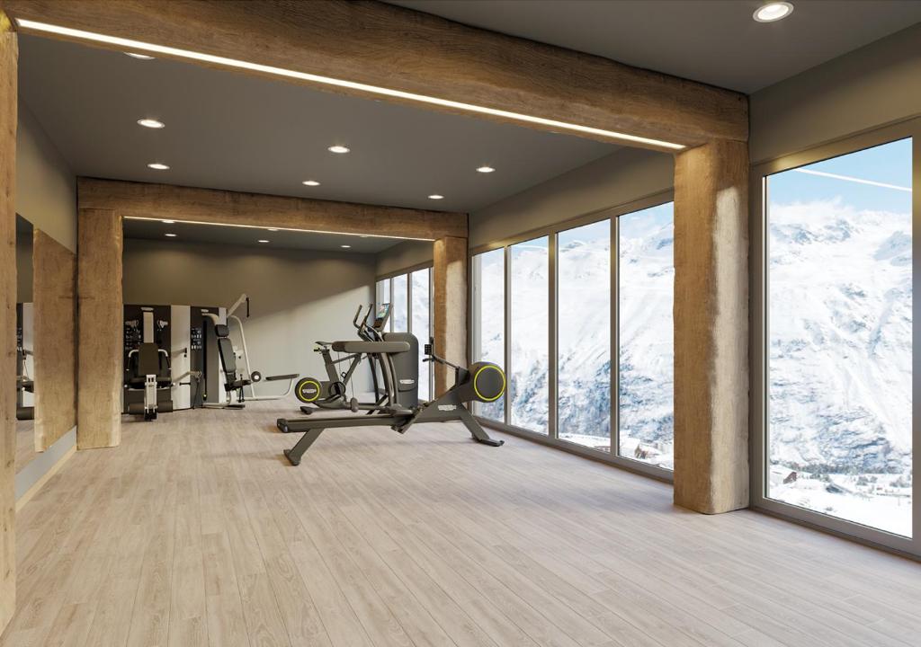 Fitness centrum a/nebo fitness zařízení v ubytování Alpenhotel Laurin