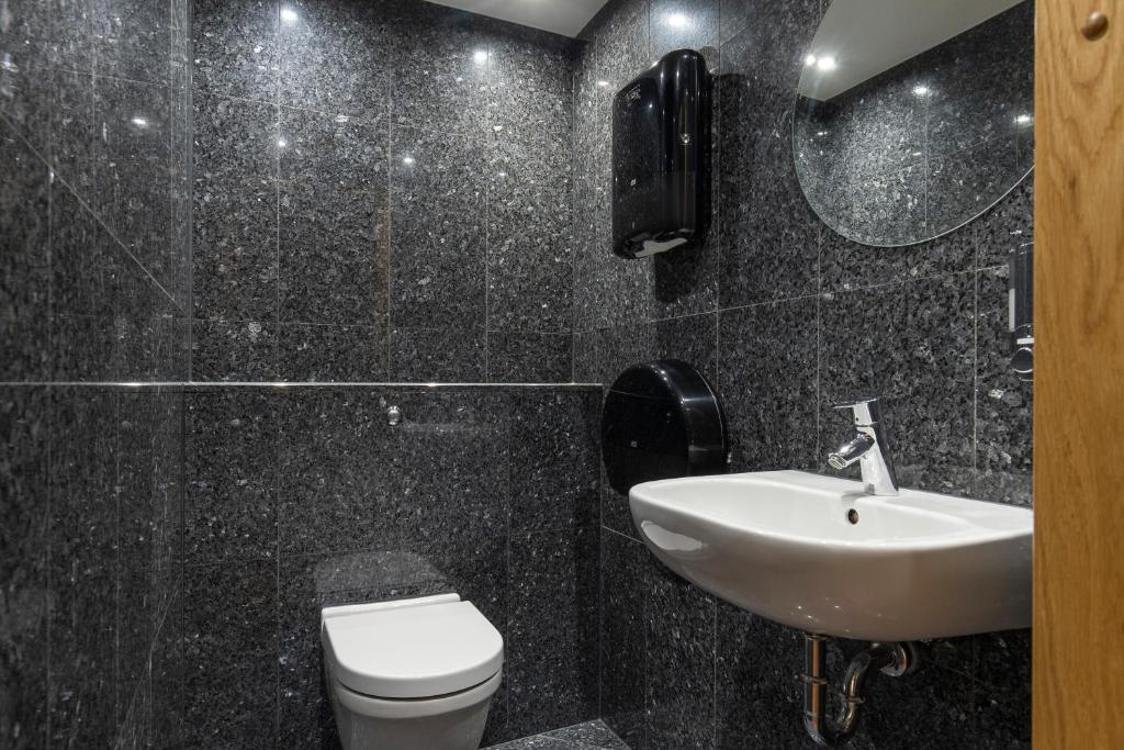 Koupelna v ubytování Göteborgs Mini-Hotel