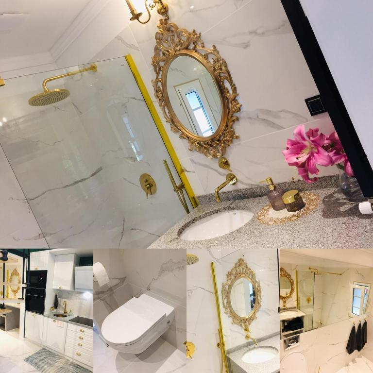 Kúpeľňa v ubytovaní Domek w Pieninach Apartament Pałacowy Liliana