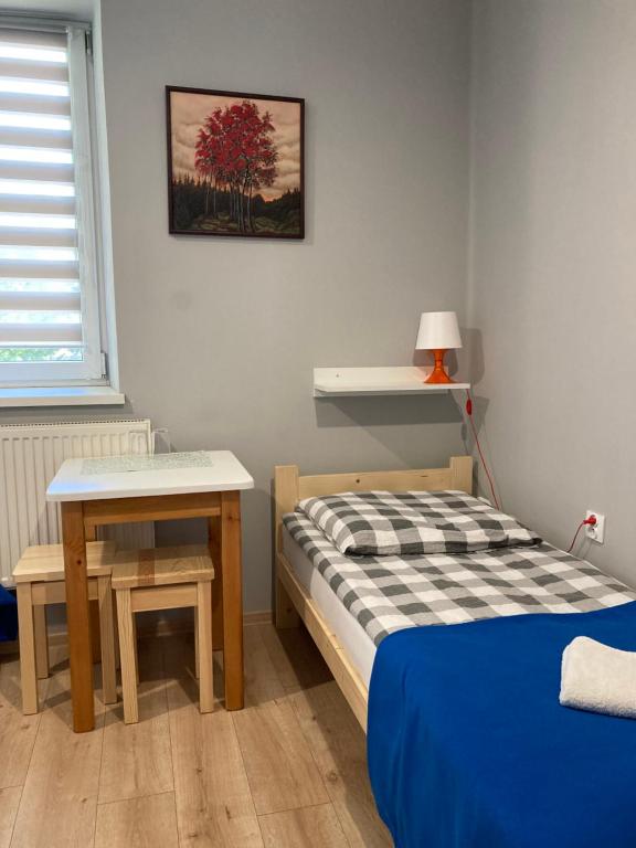 Postel nebo postele na pokoji v ubytování Hostel Karpacki Szymon Szczepan