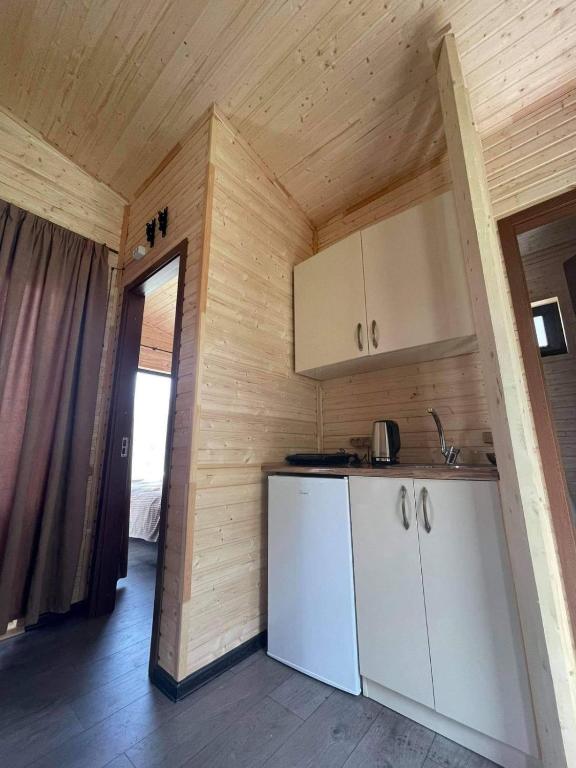 Η κουζίνα ή μικρή κουζίνα στο Kazbegi Twins
