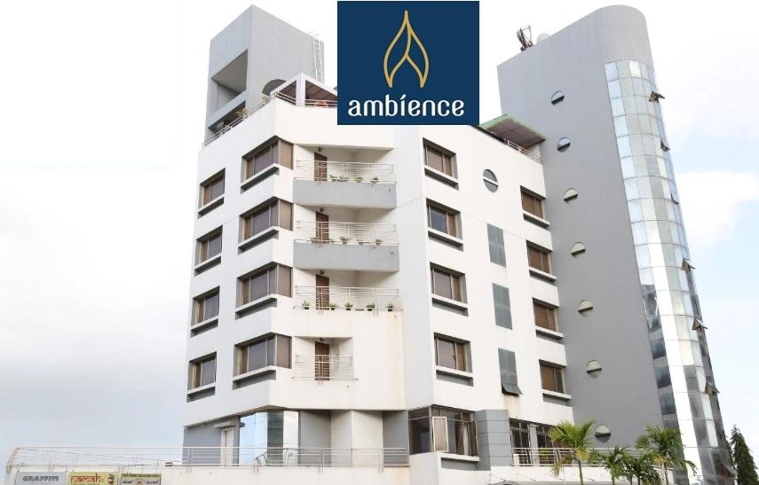 a building with an ambulance sign on it at Hotel Ambience Excellency, Wakad, Pune in Pune