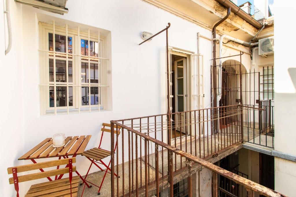 Balkón alebo terasa v ubytovaní Stylish Quardilatero Romano Central Flat