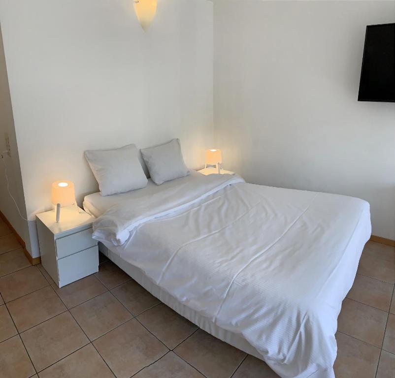 Postel nebo postele na pokoji v ubytování Residence Vue Chateau