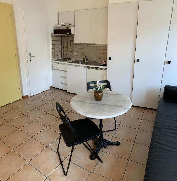 Kuchyň nebo kuchyňský kout v ubytování Residence Vue Chateau