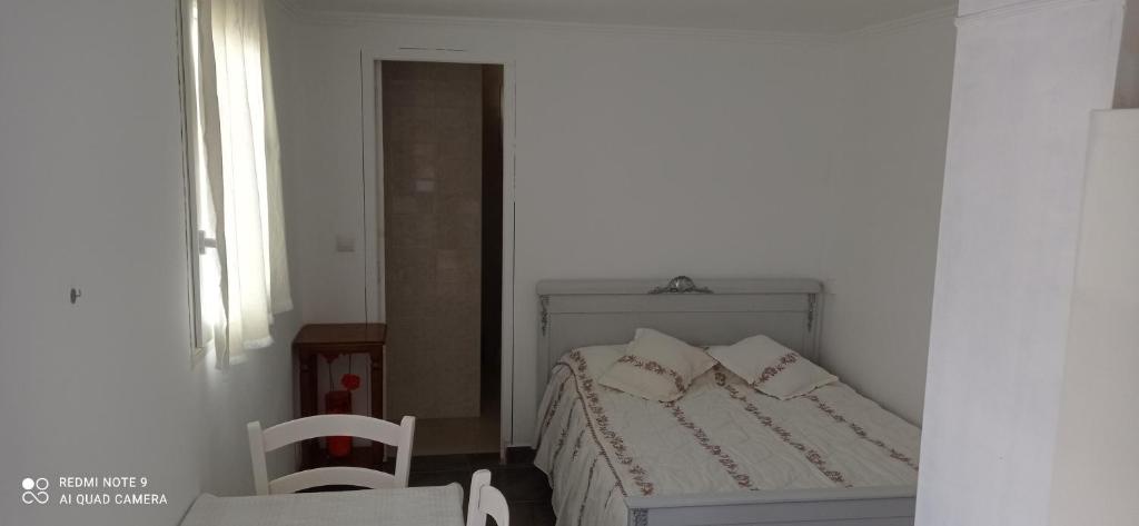 Tempat tidur dalam kamar di Micromaison proche Beauval et châteaux de la loire