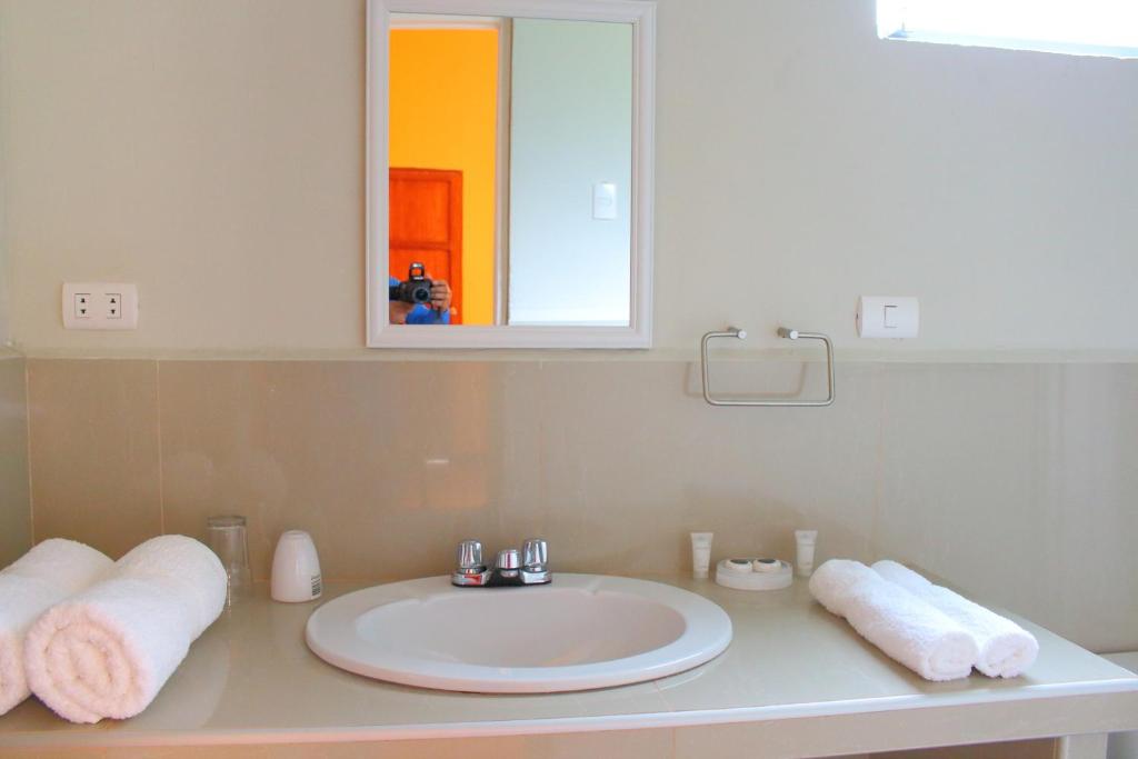 Koupelna v ubytování Hotel Villarma