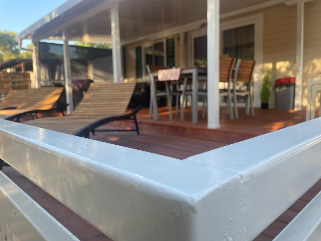 Balkón alebo terasa v ubytovaní ESTRADA mobile home