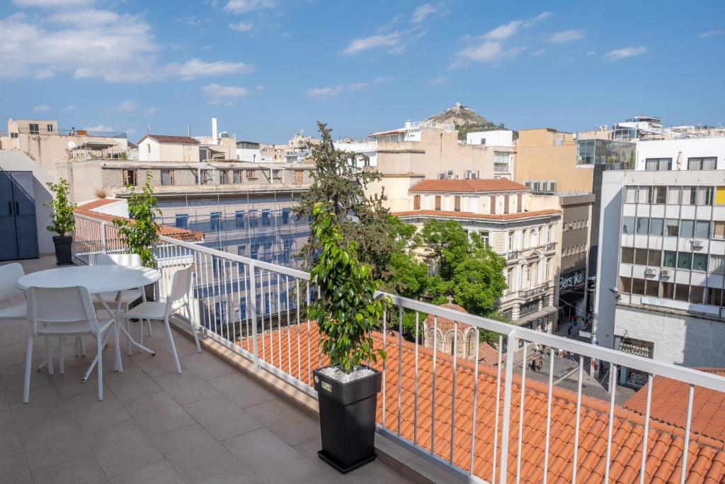 Balkón alebo terasa v ubytovaní ERMOU STREET APARTMENTs