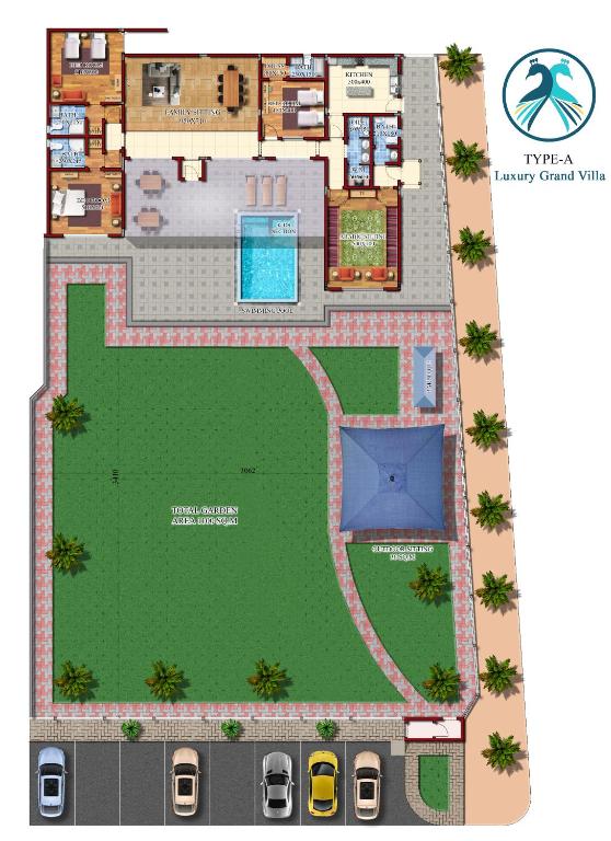 Bazén v ubytování Asahalah Farm Pool Villas nebo v jeho okolí