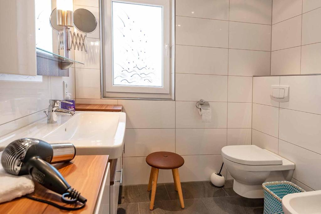 Koupelna v ubytování Ferienwohnung Nesselbachtal
