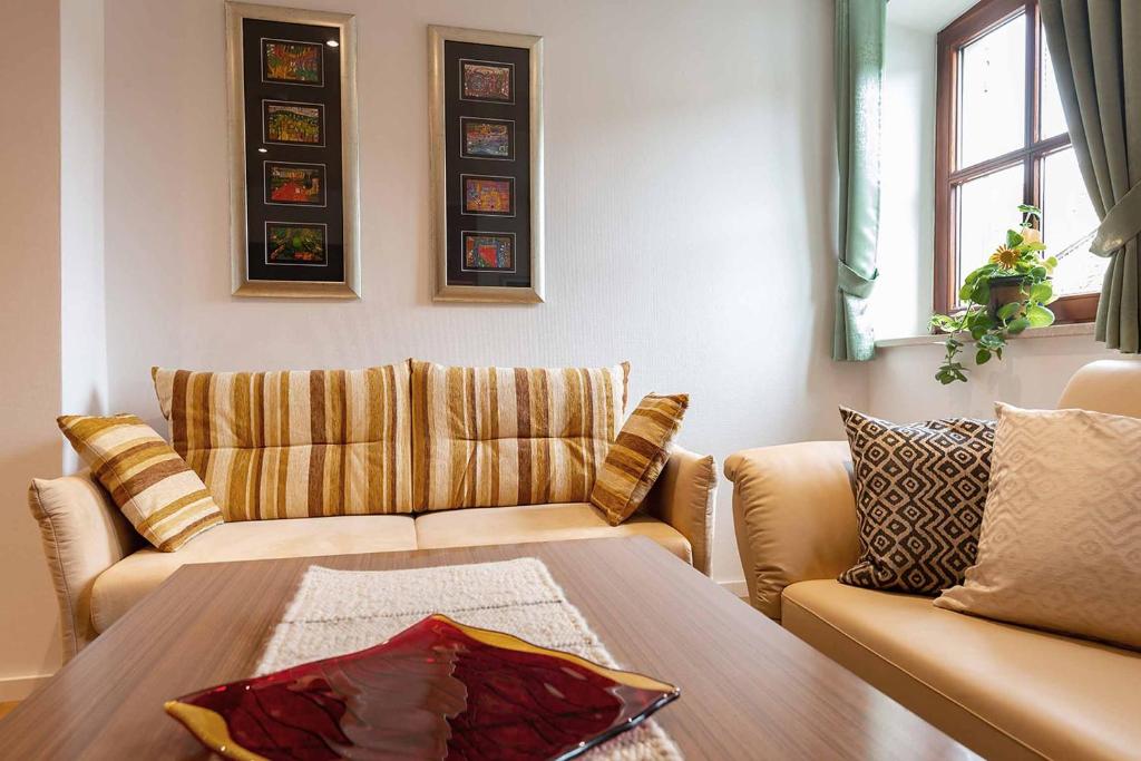 Posezení v ubytování Ferienwohnung Nesselbachtal