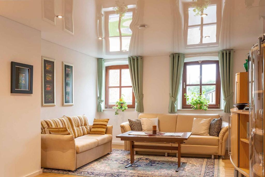 Posezení v ubytování Ferienwohnung Nesselbachtal