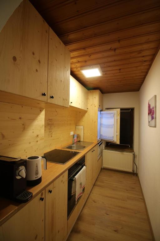Kuchyň nebo kuchyňský kout v ubytování Miniponyhof Biohof Almbauer