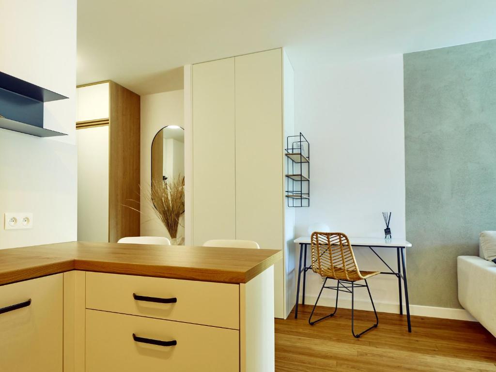 Kuchyň nebo kuchyňský kout v ubytování About Art Apartments