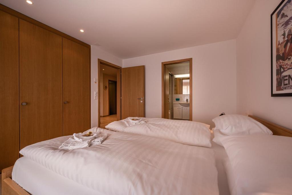 Postel nebo postele na pokoji v ubytování Chalet Am Acher 3