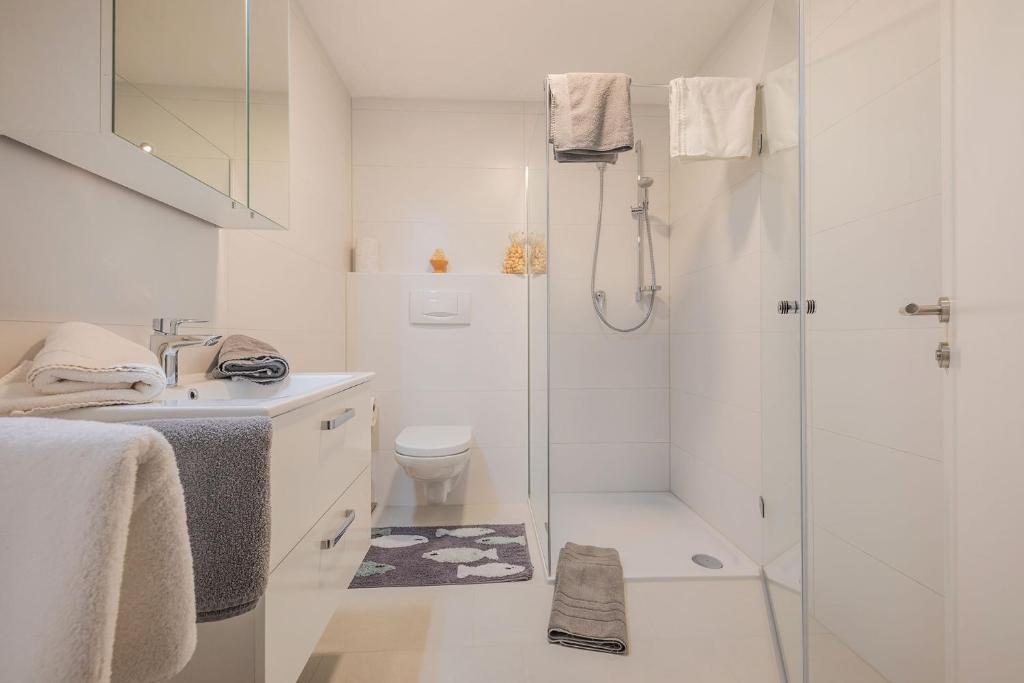 Kúpeľňa v ubytovaní Mandelbaum Ferienwohnung