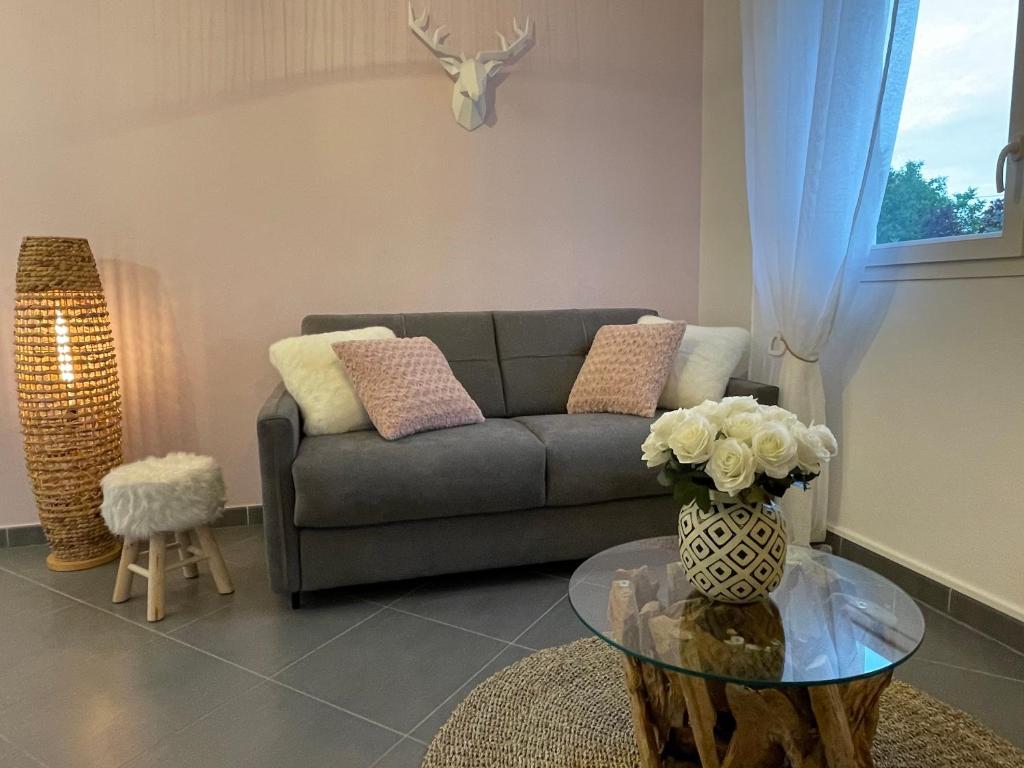 Χώρος καθιστικού στο Studio calme et cosy