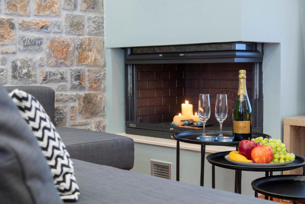 Nápoje v ubytovaní Casa Kaneli Luxury Villa Elounda