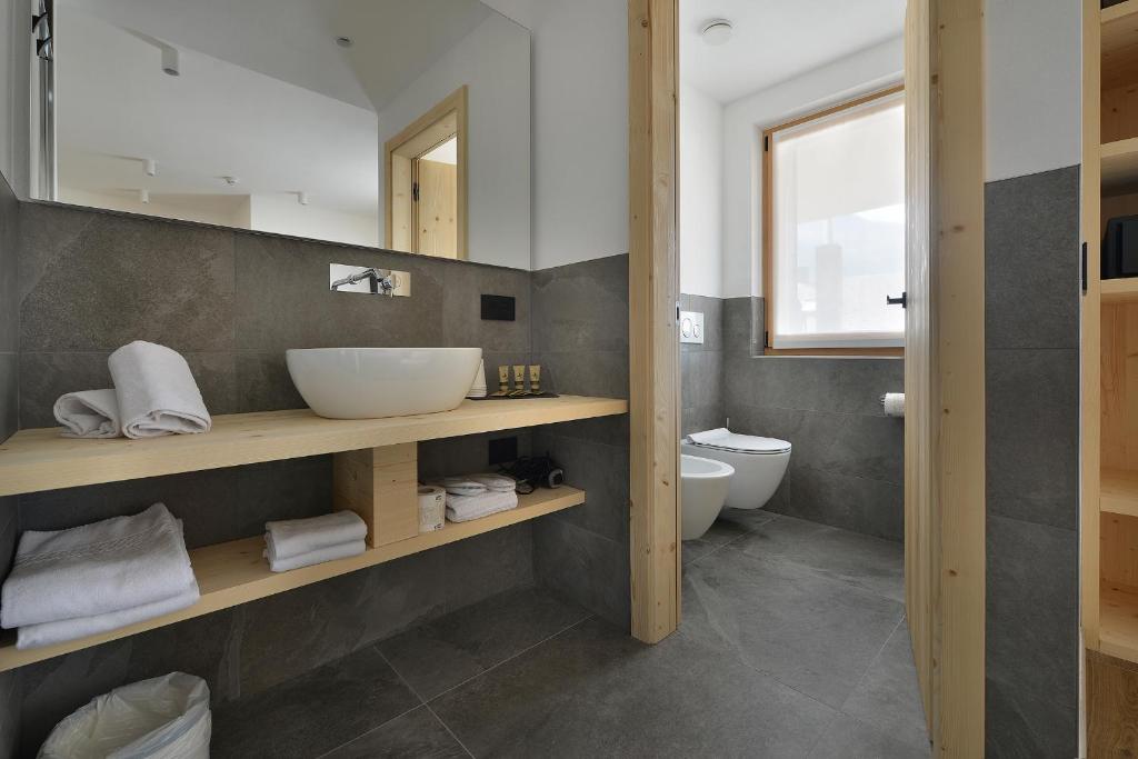 Koupelna v ubytování Hotel Valtellina