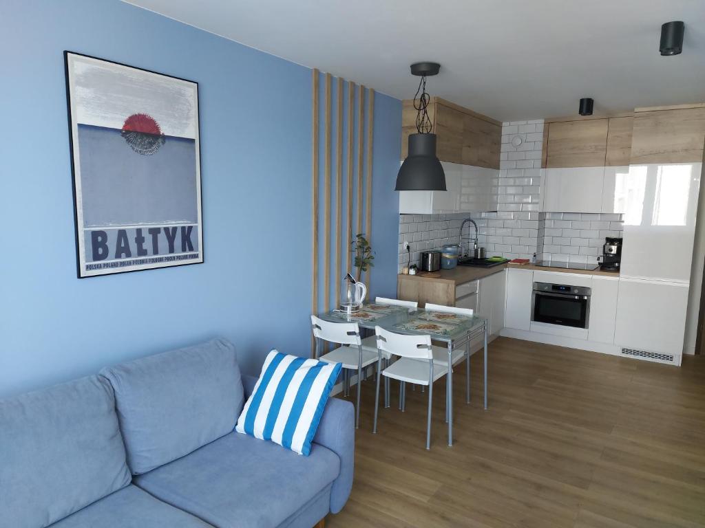 Kuchyňa alebo kuchynka v ubytovaní Baltic Blue Apartament