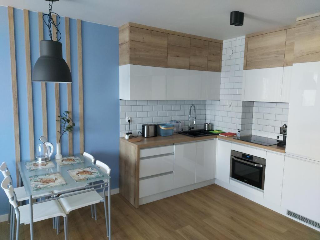 Kuchyňa alebo kuchynka v ubytovaní Baltic Blue Apartament