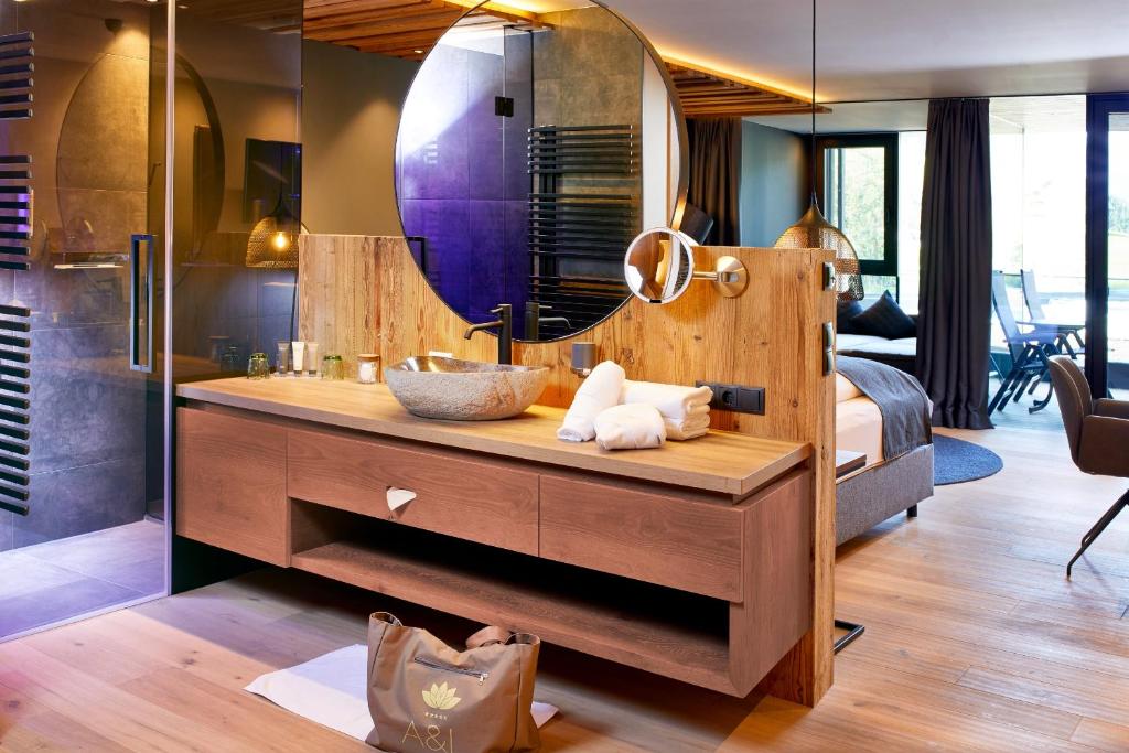 Posezení v ubytování Amonti Wellnessresort