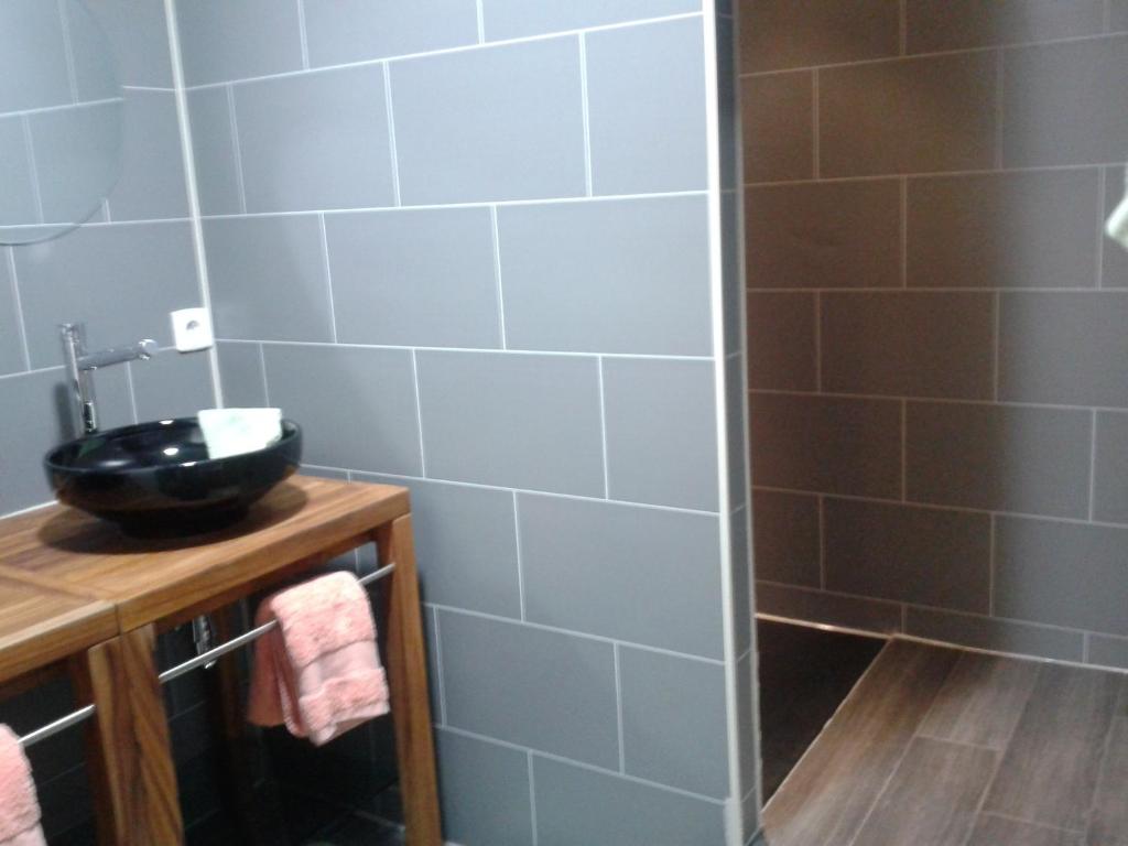 Koupelna v ubytování Le Manoir du Butel