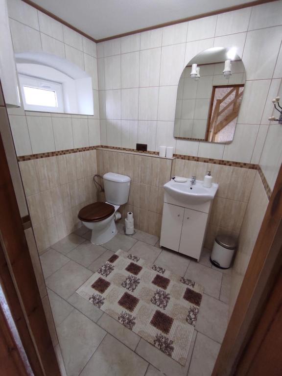 Koupelna v ubytování Statek Tomandlov