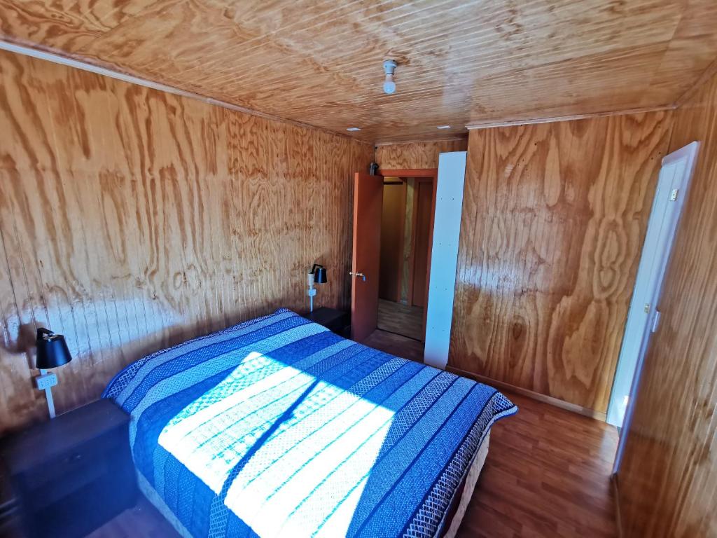 Katil atau katil-katil dalam bilik di Hostal Piedra Santa