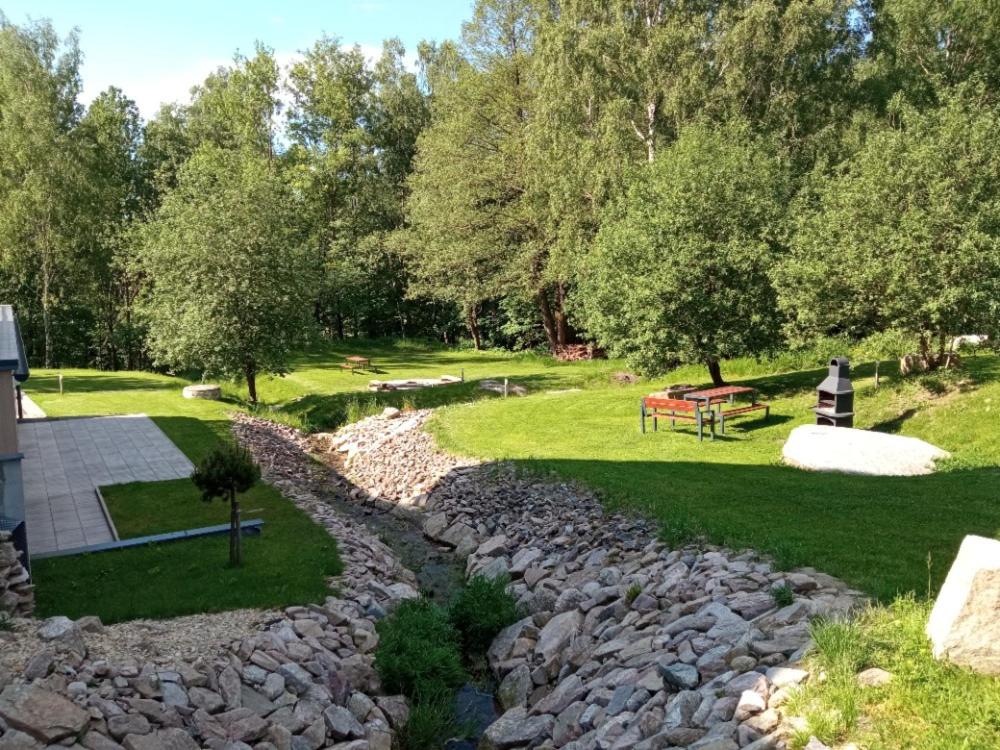 Zahrada ubytování Apartmány Říčky