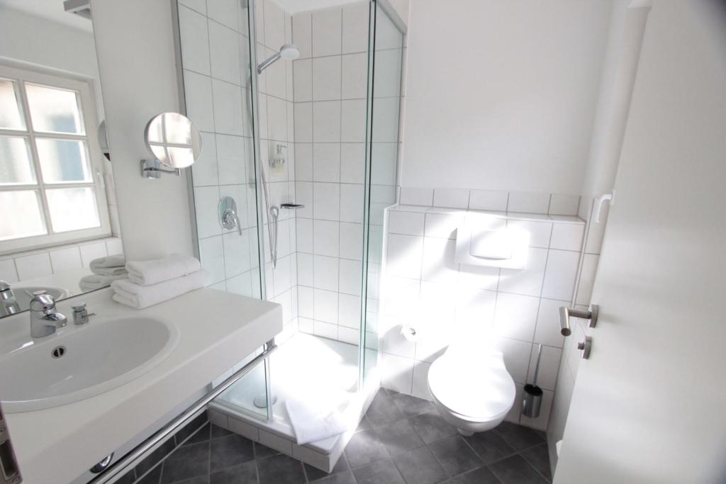 Koupelna v ubytování Hotel Adler