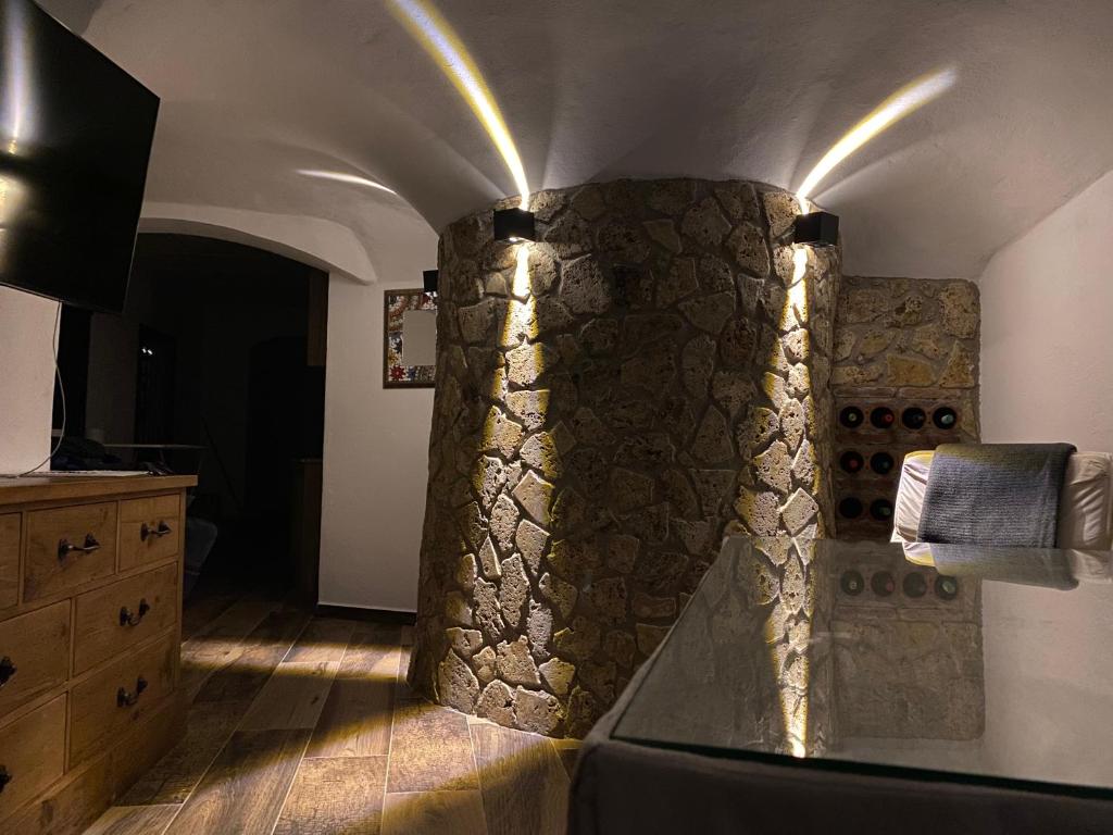 Postel nebo postele na pokoji v ubytování Cueva Ramón