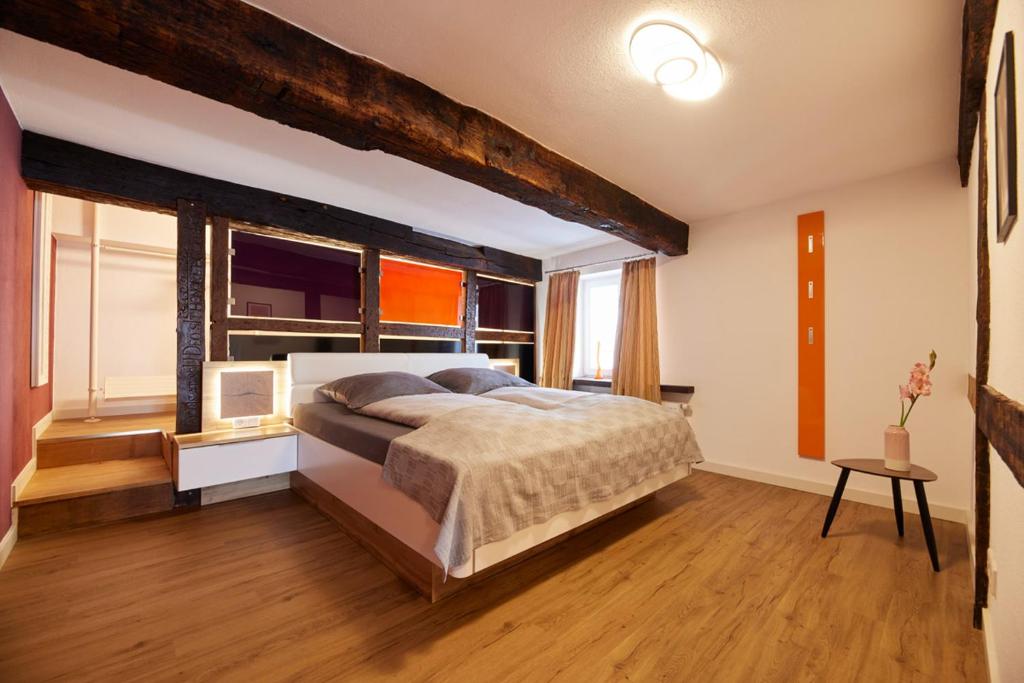 Ein Bett oder Betten in einem Zimmer der Unterkunft Alte Ratsschänke