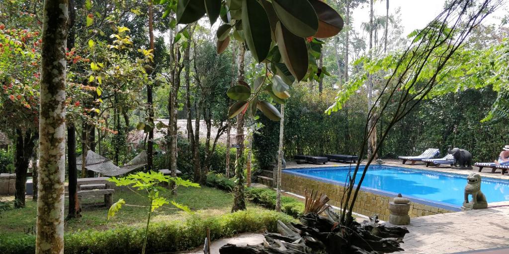 Bazén v ubytování Amritara Shalimar Spice Garden Resort & Spa nebo v jeho okolí