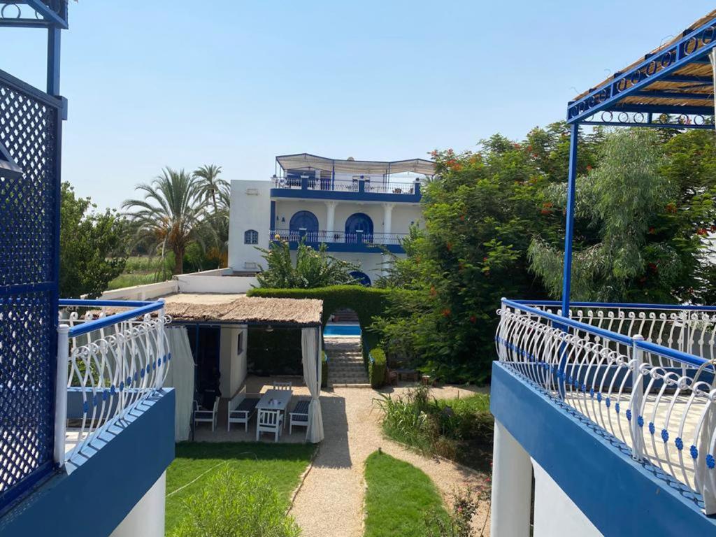a view from the balcony of a house at Villa Kaslan Apartments in Luxor
