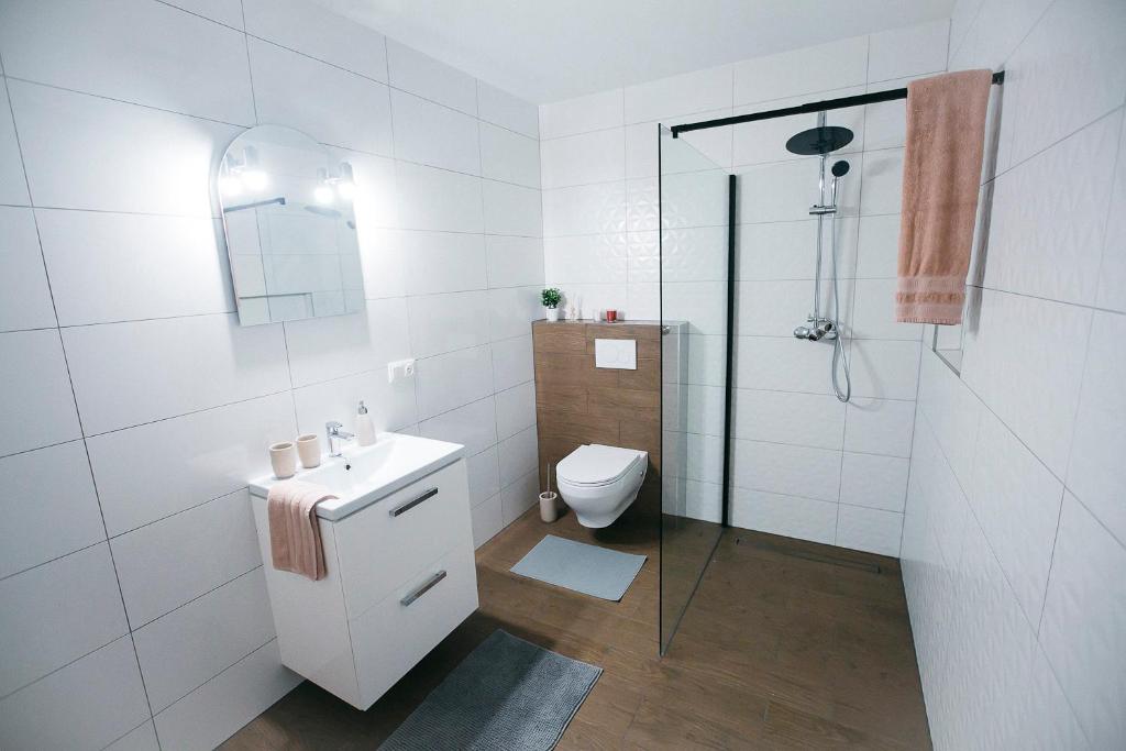 Kúpeľňa v ubytovaní Apartamenty Perła Orawy
