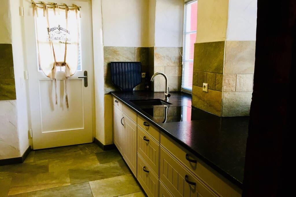 Kuchyň nebo kuchyňský kout v ubytování Apartment Omega