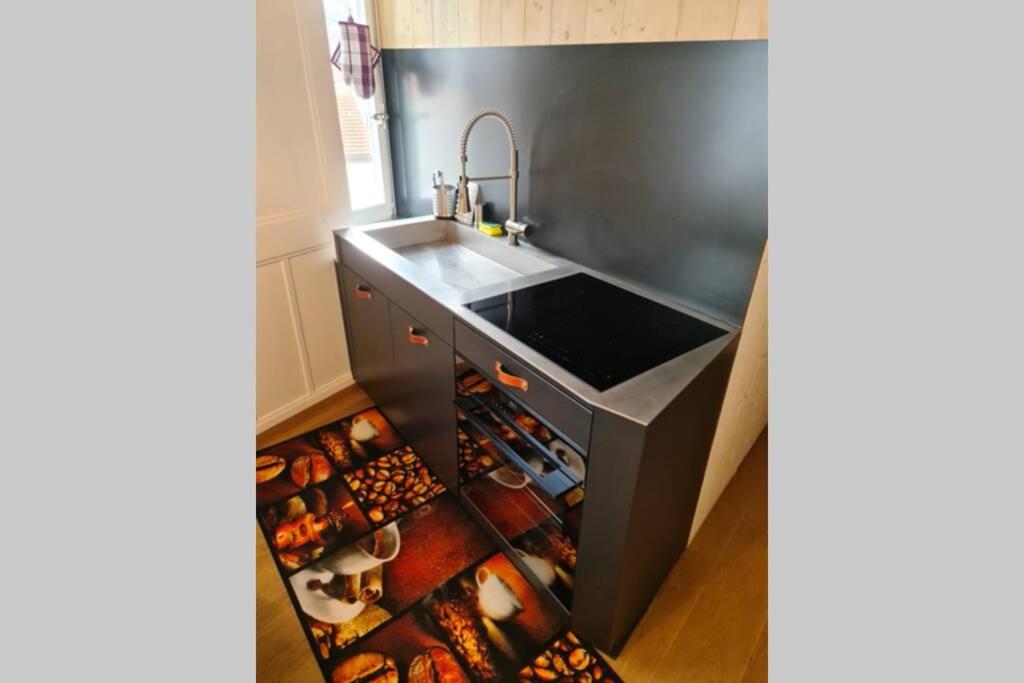 Kuchyň nebo kuchyňský kout v ubytování Petit bijou de Sainte-Croix
