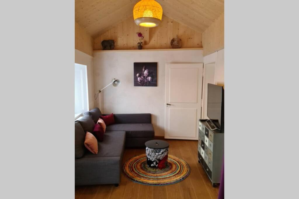 Posezení v ubytování Petit bijou de Sainte-Croix